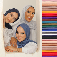 Foulard en Jersey de Coton Extensible Uni pour Femmes Musulmanes – Écharpes et Châles de Mode en Gros Habib