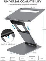 Support universel pliable en alliage d'aluminium pour ordinateur portable et tablette, modèle 2026, nouvelle extension