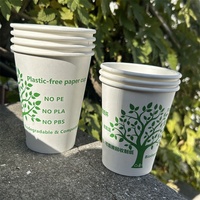 Gobelet en papier Gobest personnalisé à paroi simple, biodégradable, sans plastique (PE, PLA, PBS), avec vernis aqueux et gaufrage