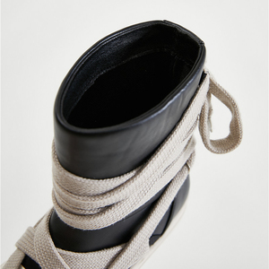 Dropshipping Chaussures décontractées unisexes confortables à lacets pour l'extérieur, baskets en caoutchouc, bottes pour femmes 2025 - Product Image 5