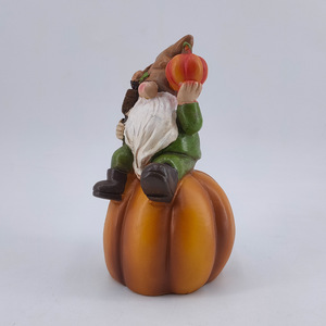Adorno de Gnomo de Cosecha Otoñal, Duende Sentado con Calabaza, Decoración Rústica para el Hogar, Decoración para Sala de Estar de Acción de Gracias - Product Image 3