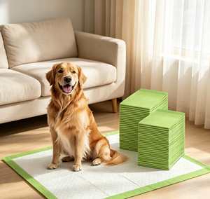 Tapis de propreté écologiques pour chiens, 6 couches, anti-fuites, haute absorption, tailles personnalisées S M L XL, vente en gros - Product Image 1