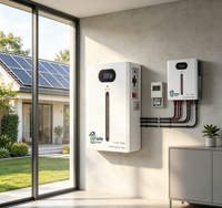 Batterie de stockage solaire domestique murale de type split 25,6 V 200 Ah 5,12 kWh LiFePO4 avec BMS intelligent CAN AC, système de secours hybride pour réseau électrique