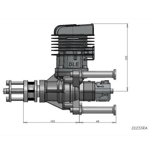 New DLE55RA Gasoline Engine 55CC for Model Airplane