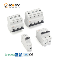 Disjoncteur miniature modulaire sur rail DIN pour usage domestique, courbe C/D, JVM16-125A 3P+N 230V 415V, sécurité électrique
