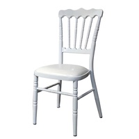 Chaise de banquet Chiavari de haute qualité, couleur blanche, en acier ou en aluminium, chaises d'événement, chaise Chiavari Napoléon pour mariage