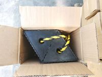 Cale de roue en caoutchouc pour avion, robuste, haute intensité, durable, réfléchissante, 456*158*134 mm, vente en gros d'usine