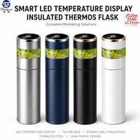 Thermos isotherme intelligent avec affichage de la température LED, infuseur à thé, logo personnalisé, OEM ODM, cadeau promotionnel d'entreprise