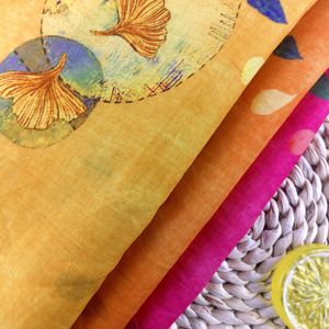 Chất Lượng Cao 100% Ramie Linen Vải Màu Sáng In Mô Hình Cho Mùa Hè Cô Gái 'Dresses Và Váy Không Có Moq - Product Image 5