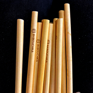 Pailles en bambou entièrement naturelles / Pailles en bambou pour boisson à la maison, au restaurant, lors de fêtes, réutilisables, bio et économiques - Product Image 1
