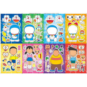 Nouveaux autocollants éducatifs de dessin animé mignons <span class=keywords><strong>Dora</strong></span> Nobita à faire soi-même, jouets de décoration pour la chambre, autocollants pour tasses, puzzles pour enfants - Product Image 4