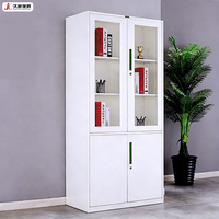 Armario Metálico Multiusos de Acero con Puerta de Vidrio, Venta Directa de Fábrica JIUSHUN