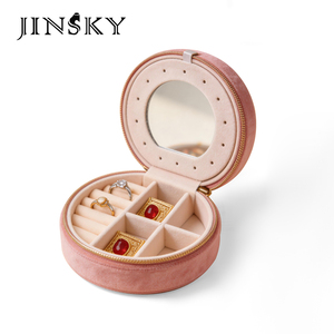 Boîte de rangement pour bijoux haut de gamme, exquise, pour bagues, colliers, boucles d'oreilles, étui à bijoux, sac de voyage portable, organiseur d'accessoires - Product Image 2