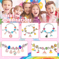 Kits de fabrication de bijoux DIY pour enfants avec de la résine, bracelet et collier en art de la résine, boîte cadeau créative pour les faveurs de fête