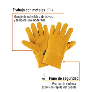 BOX 6 Guantes de cuero, cortos, talla única, TRUPER - Product Image 2