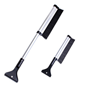 Brosse à neige télescopique Chongteng en alliage d'aluminium, grattoir à glace pour voiture, outil de déneigement hivernal - Product Image 1
