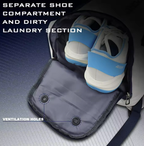 <span class=keywords><strong>Sac</strong></span> de sport multifonctionnel personnalisé avec logo pour raquettes de tennis, padel et <span class=keywords><strong>badminton</strong></span>, avec compartiment <span class=keywords><strong>à</strong></span> chaussures - Product Image 5