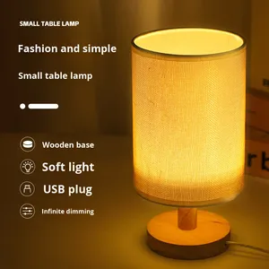 Smart Home Smart Home <b>USB</b> Wood Table Lamp Eye Protection Simple Design <b>Night</b> <b>Light</b> for Home Office Bedroom Party Decoration Lamp - Product Image 4