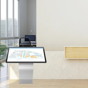 Terminal de libre-service à écran incurvé, PC tout-en-un, kiosque multimédia interactif multi-touch sur pied, SK-24A-QZD01 - Product Image 6