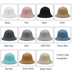Japanese & Korean Style Dome Fisherman <b>Hat</b> 100% Cotton Winter Sunshade Men's Women's Outdoor Bucket Sun <b>Hat</b> with Button - Product Image 2