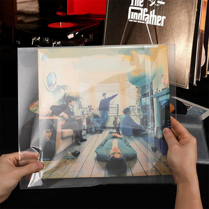 Nueva llegada: Funda exterior transparente de vinilo OPP de 12 pulgadas, autosellable, antiestática, para almacenamiento de discos LP en el hogar. - Product Image 6