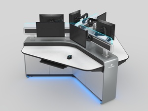 Kesino Modulair Ergonomisch Controlecentrum Werkstation Tafels Moderne Metalen Multi-Person Bedrading Management Operator Kamertafel - Product Image 3