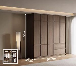 Lemari Pakaian Kamar Tidur MDF Profesional Interior Kontemporer yang Dapat Disesuaikan dengan Desain Berdiri Sendiri untuk Penggunaan di Rumah dan Hotel - Product Image 3