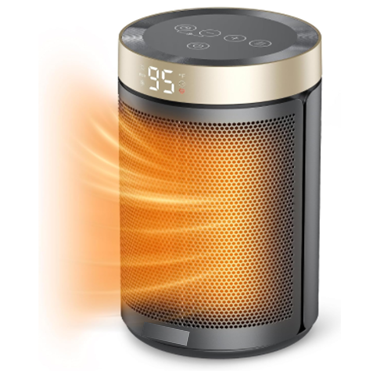 Portable Indoor Electric Heater with Thermostat Eco Mode and Fan Mode 1500W PTC Ceramic for Fast and Safe Heating