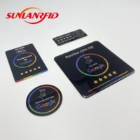 SUNLAN Logo personnalisé imprimé 100MM 25MM NFC Tag étanche époxy Google Review Mini NFC médias sociaux téléphone étiquette RFID Communication