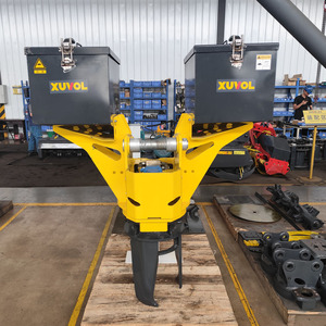 XUVOL Agricultural Forestry Machinery Plantation Equipment 6-9T Excavator Attachment Pit Rotator Double-bin <b>Fertilizer</b> <b>Spreader</b> - Product Image 1