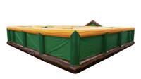 Parcours d'obstacles gonflable Fun Bounce Commercial de 30 pieds, labyrinthe de neige en PVC robuste pour événements extérieurs et locations de jeux