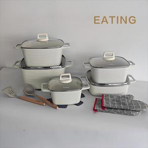 Pentole antiaderenti in alluminio pressofuso 16 pezzi Set di pentole da cucina di grandi dimensioni Set di pentole a induzione in <span class=keywords><strong>granito</strong></span> - Product Image 3