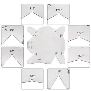 Ensemble de 3 pièces en acier inoxydable : Gabarit d'angle professionnel, rapporteur d'angle, gabarit d'angle pour tour, jauge d'outil, mesure d'angle pour embout de perceuse - Product Image 3