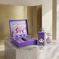 Boîte de calendrier de l'avent en forme de château 3D violet personnalisable avec logo, conteneur rigide de qualité supérieure avec 24 tiroirs pour cosmétiques en vrac