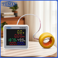 Compteur d'énergie TOVM48S 6 en 1, voltmètre, ampèremètre, fréquencemètre, facteur de puissance, CT remplaçable, 50-300VAC, 0-100A, petite taille, Tomzn, bureau