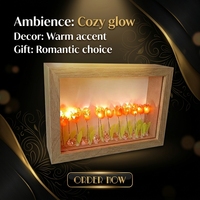 Kit DIY Veilleuse Tulipe à Fixation Murale Sinyore Yhy, Matériau Jaspe de Forme Libre pour Décoration Artisanale Créant une Ambiance Romantique