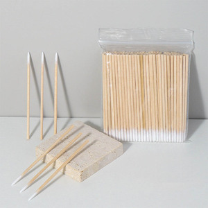 Aplicador de Algodão Biodegradável Estéril para Uso Dental, Cílios, Batom, Tatuagem, com Ponta de Bambu - Product Image 3