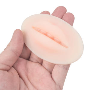 Labios 3D Práctica de silicona Piel Maquillaje permanente Labio Modelo Boca abierta Realista 9x5cm 10mm - Product Image 3