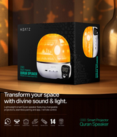 Projecteur LED pour Coran, haut-parleur Bluetooth compatible avec l'application musulmane et contrôle tactile
