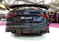 TAKD Nouveau diffuseur arrière à visser en fibre de carbone 3K sergé noir carbone pour Audi S4 A4 B9 2019