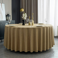 Nappes imperméables en coton et lin pour hôtel, grandes housses de table rondes, jupes de table pour banquets de restaurant et événements hôteliers