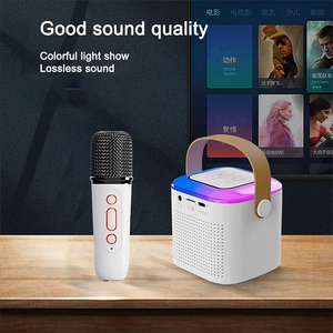 Y1 Micrófonos duales inalámbricos Máquina de karaoke KTV Sistema DSP BT 5,3 PA Altavoz HIFI Estéreo Surround RGB Luz LED colorida - Product Image 3