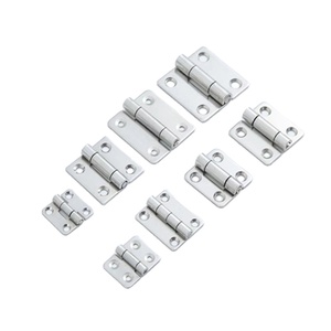 Charnière à amortissement réglable en acier inoxydable pour portes d'armoires de cuisine, installation en saillie, angle d'ouverture 180°, petite taille - Product Image 1