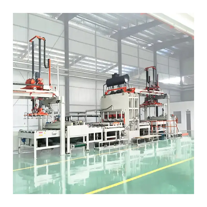 Línea de producción completamente automática para piso de parquet de madera MDF HDF línea de producción de prensa en caliente 18000 ~ 32000KN suelo de parquet prensa en caliente