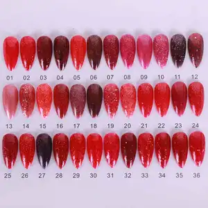 Red colours series gel nails polish Macena non toxic soak off nail gel private label gel polish