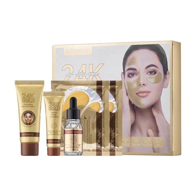 KORMESIC 24K Gold Skin Care Set: Hydrating Face Toner, Anti-Aging