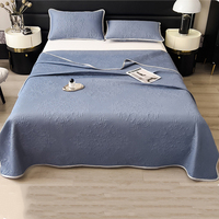 Couette d'été rafraîchissante en soie glacée lavée, couverture douce pour climatisation, tailles Twin et Full, avec bordure matelassée à double couture