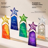 Trophée en cristal haute transparence, nouveau style 2026, pour récompense de réunion annuelle d'entreprise, employés exceptionnels, championnat