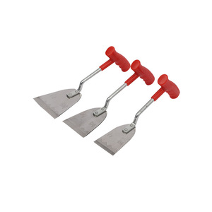 Autre truelle de jardin en acier inoxydable, lame carrée, poignée antidérapante rouge, pour le désherbage, le défrichement du sol et la culture des légumes - Product Image 1