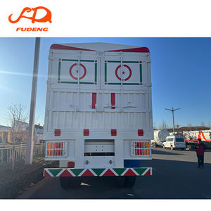 Semi-remorque à 2 essieux avec suspension à point unique, semi-remorque à caisse, <span class=keywords><strong>camion</strong></span> à caisse, remorques de <span class=keywords><strong>camion</strong></span>, <span class=keywords><strong>camion</strong></span> de fret, remorque à caisse à vendre - Product Image 5